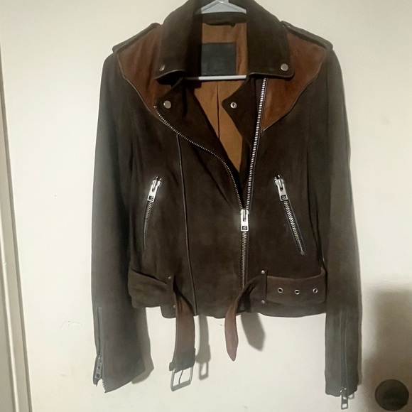 AllSaints Pipe Western Leather Jacket - Picture 3 of 5
